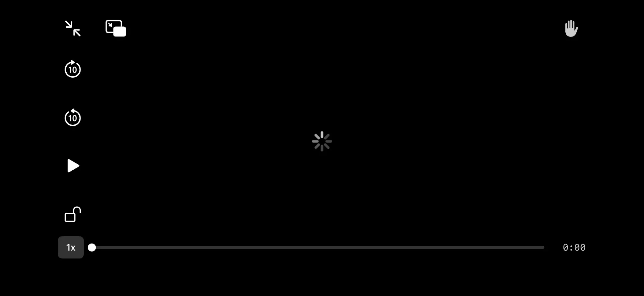 1 Hand Video Player Interface